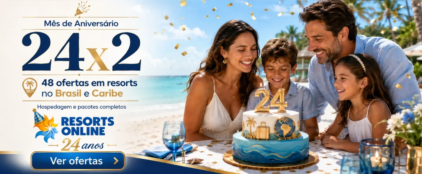 Aniversário 24 anos Resorts Online!